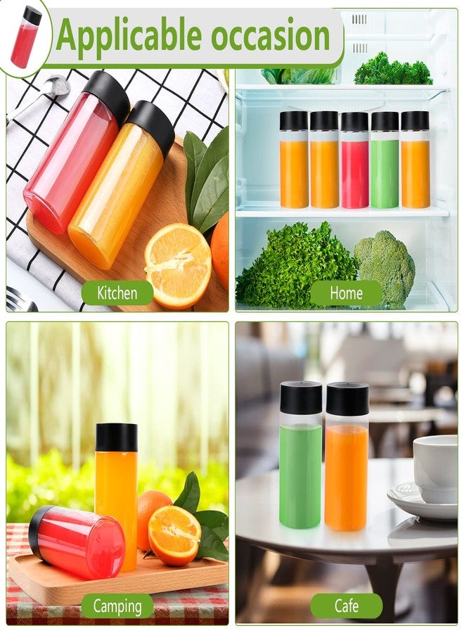 zmybcpack 24 Pack 8 oz Plastic Juice Bottles With Caps-Plastic Smoothie Bottles-Reusable Bulk Beverage Containers with Lids For Juice, Beverage - Image 4